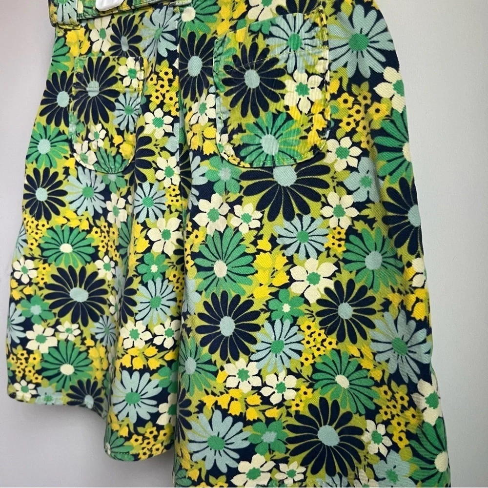 GAP Kids Floral Mini Skirt - Green, Yellow, Blue - Size 5